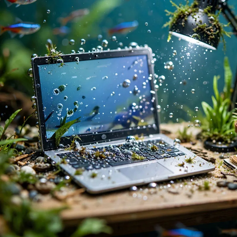 Official Meta Muse Image launch example of an aquarium-inspired workspace